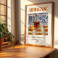 Armagnac – French Spirit Drink, Jazz Bar Poster, no-text version framed in wood