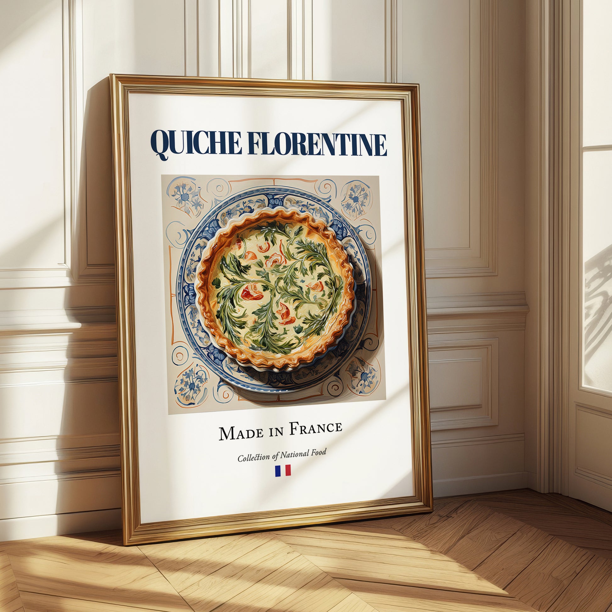 Quiche Florentine – French Dish, Tavern Still Life