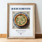 Quiche Florentine – French Dish, Tavern Still Life, in wooden frame leaning on the floor