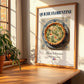 Quiche Florentine – French Dish, Tavern Still Life, no-text version framed in wood