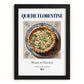 Quiche Florentine – French Dish, Tavern Still Life, in sleek black frame
