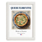 Quiche Florentine – French Dish, Tavern Still Life, placed in minimal white frame