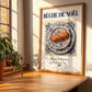 Bûche de Noël – French Dessert Dish, Tavern Poster, no-text version framed in wood