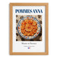 Pommes Anna – French Dish, Café Wall Decor, set in oak frame