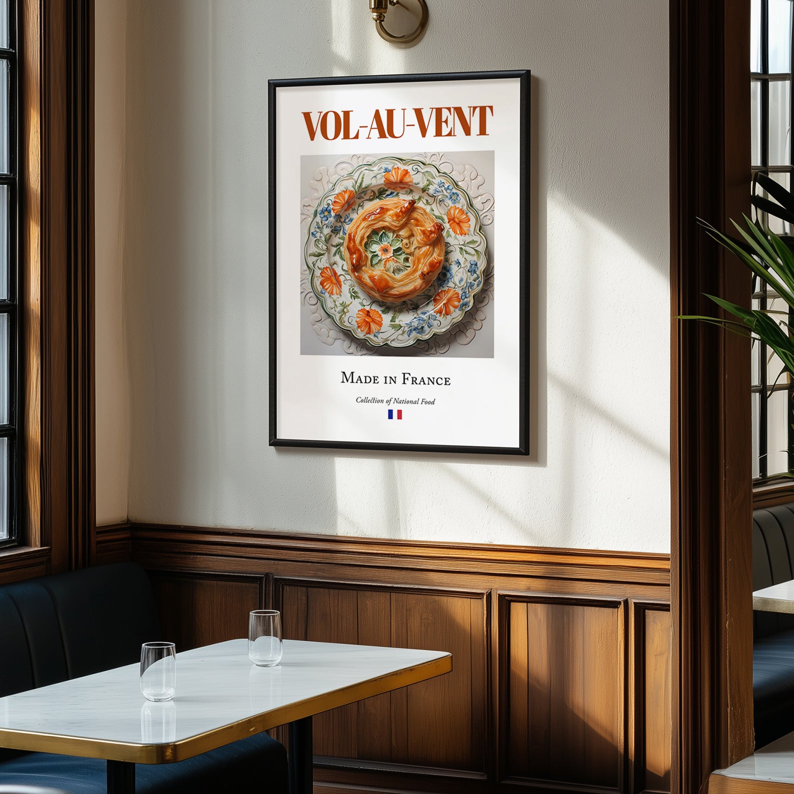Vol-au-vent – French Dish, Farmhouse Kitchen Print, clean layout with no caption
