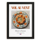 Vol-au-vent – French Dish, Farmhouse Kitchen Print, in sleek black frame