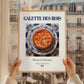 Galette des rois – French Dessert Dish, Bistro Wall Art, styled in a charming Paris street view