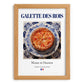 Galette des rois – French Dessert Dish, Bistro Wall Art, set in oak frame