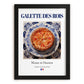 Galette des rois – French Dessert Dish, Bistro Wall Art, in sleek black frame