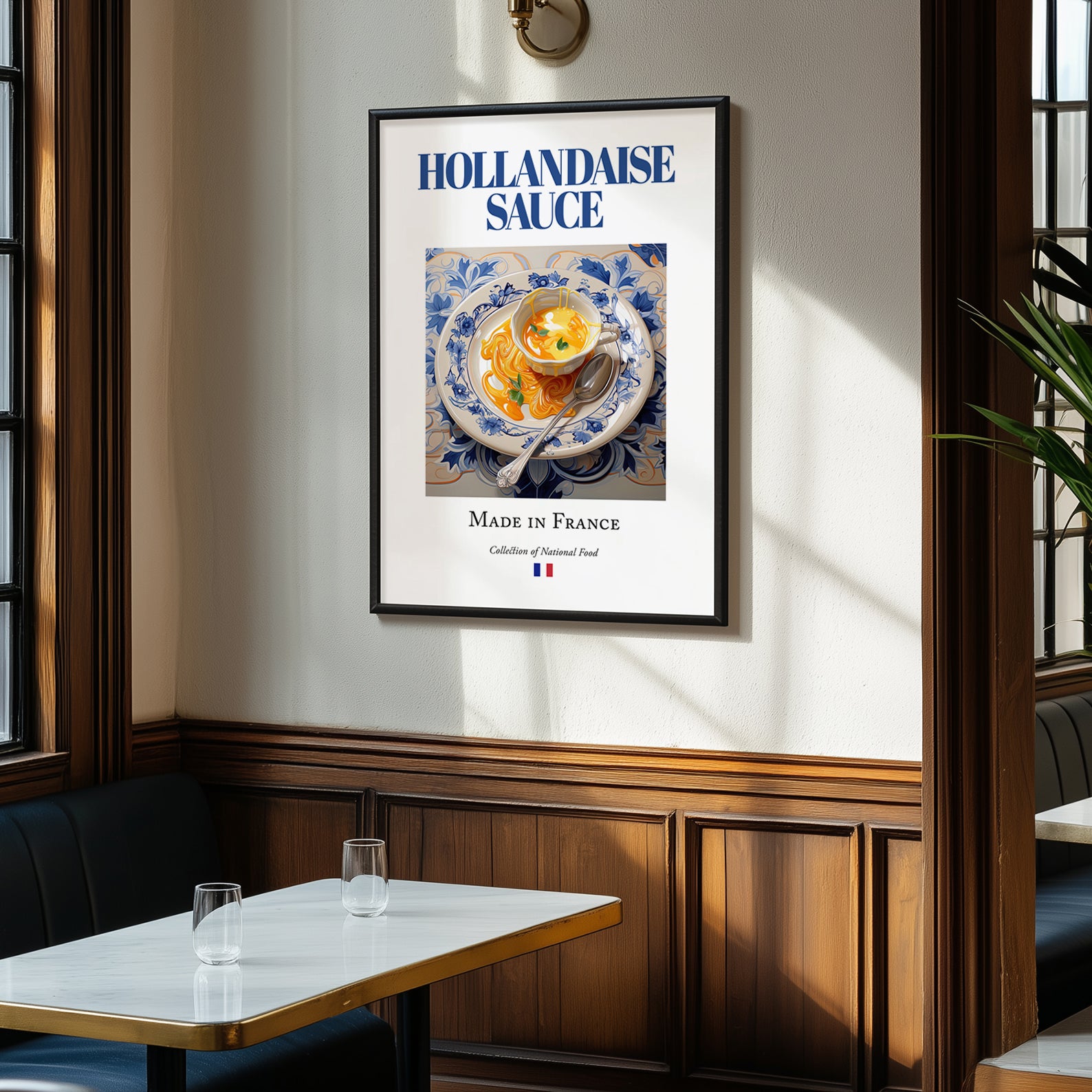 Hollandaise sauce – French Sauce Dish, Restaurant Still Life, clean layout with no caption