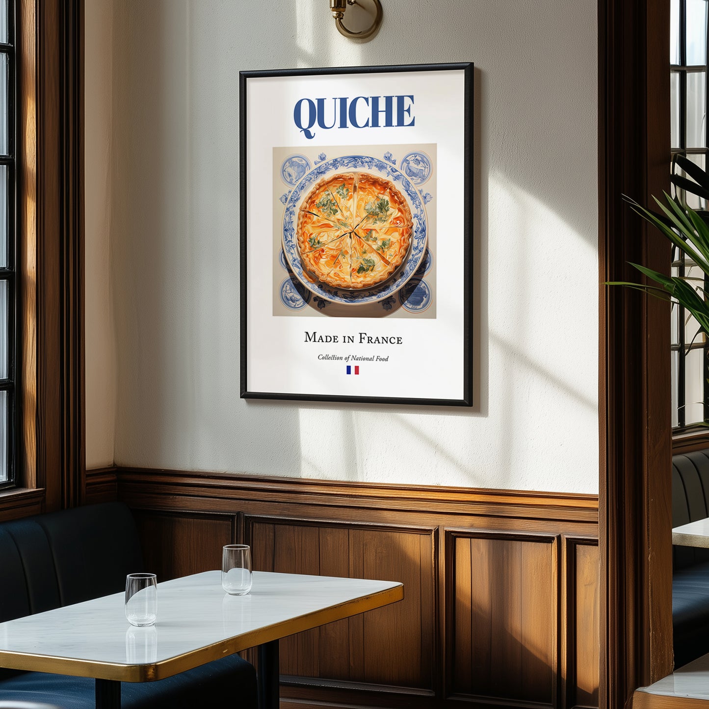 Quiche – French Dish, Bistro Wall Art, clean layout with no caption