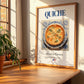 Quiche – French Dish, Bistro Wall Art, no-text version framed in wood