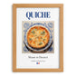 Quiche – French Dish, Bistro Wall Art, set in oak frame