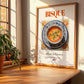 Bisque – French Soup Dish, Food Bar Painting, no-text version framed in wood