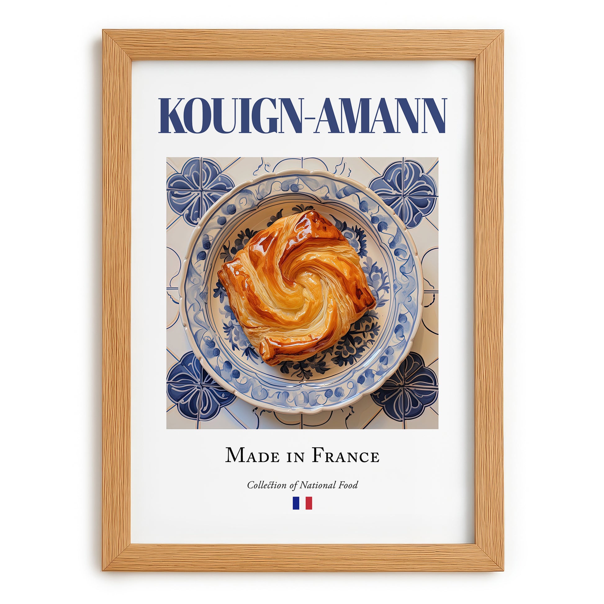 Kouign-amann – French Dessert Dish, Brasserie Still Life, set in oak frame