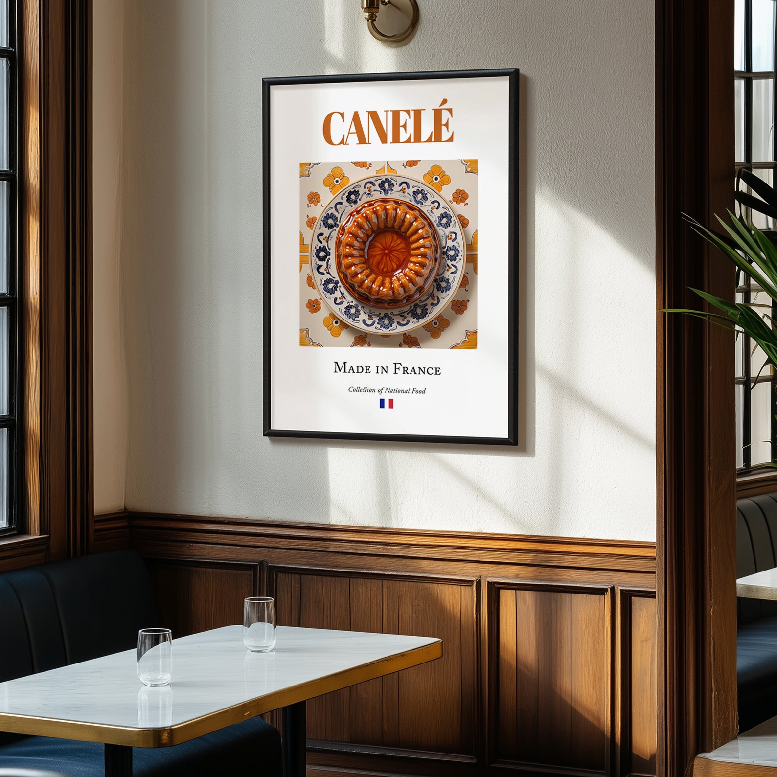 Canelé – French Dessert Dish, Food Bar Print, clean layout with no caption