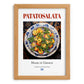 Patatosalata – Greek Salad Dish, Tavern Wall Art, set in oak frame