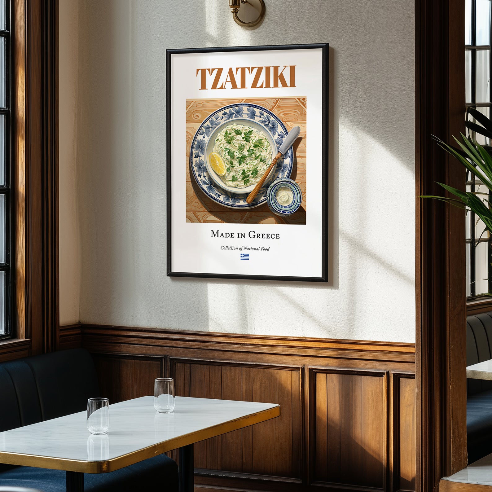 Tzatziki – Greek Dip Dish, Tavern Art, clean layout with no caption