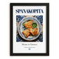 Spanakopita – Greek Dish, Restaurant Wall Decor, in sleek black frame