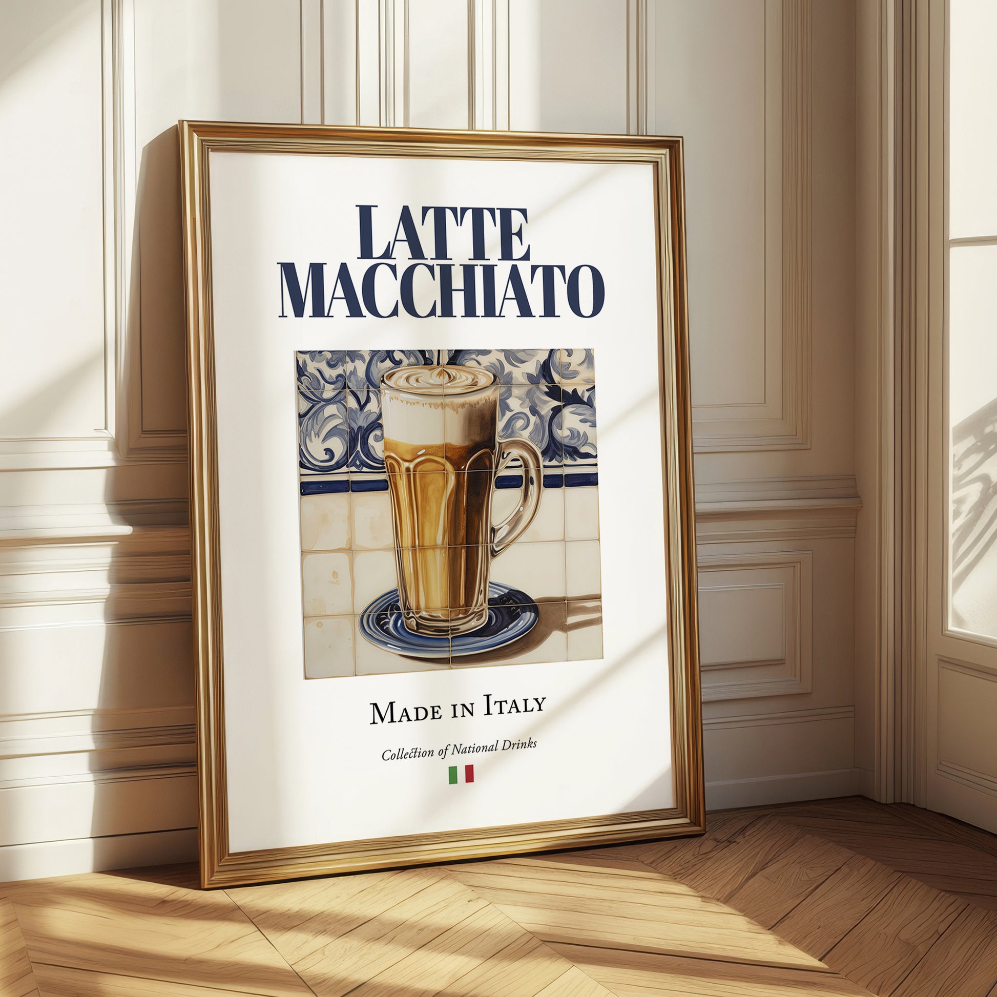 Latte macchiato – Italian Coffee, Book Café Print