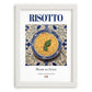 Risotto – Italian Rice Dish, Bistro Wall Art, placed in minimal white frame