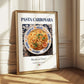 Pasta carbonara – Italian Pasta, Trattoria Wall Art