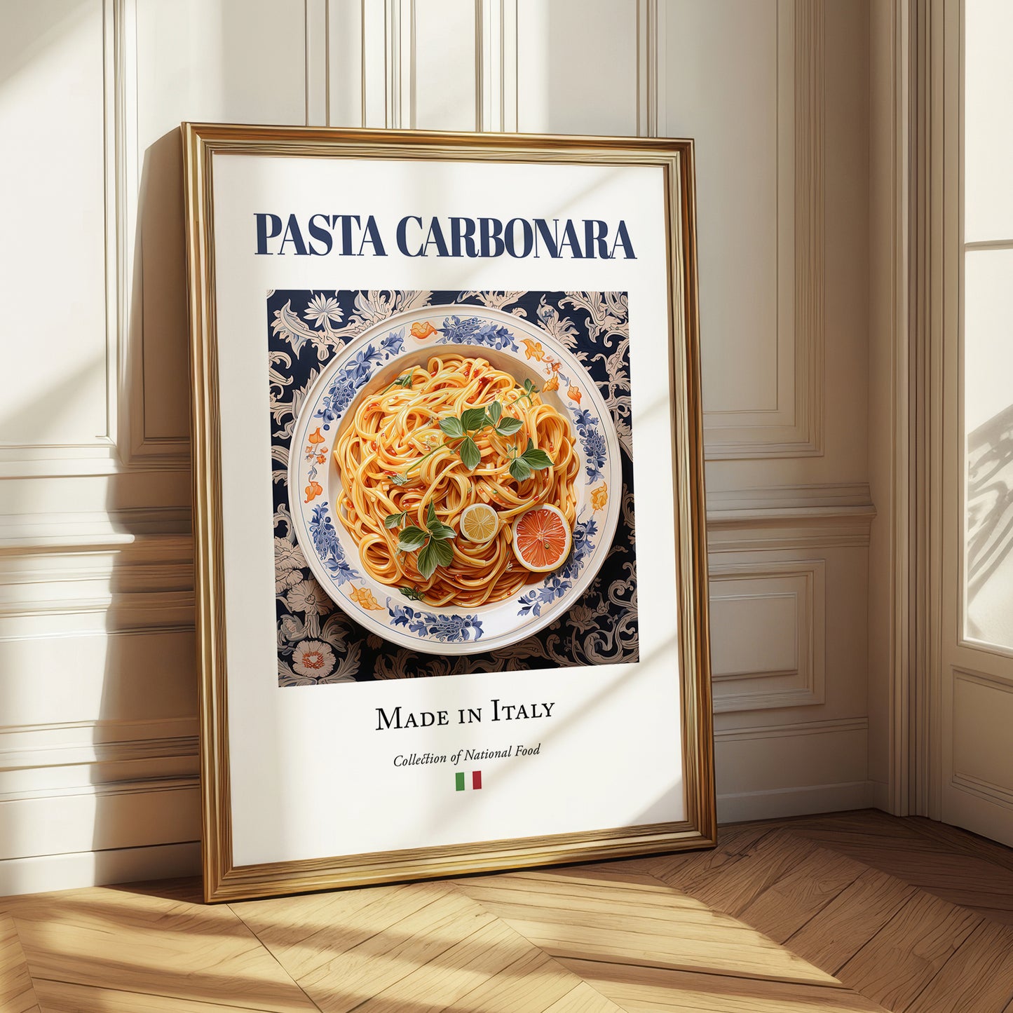 Pasta carbonara – Italian Pasta, Trattoria Wall Art