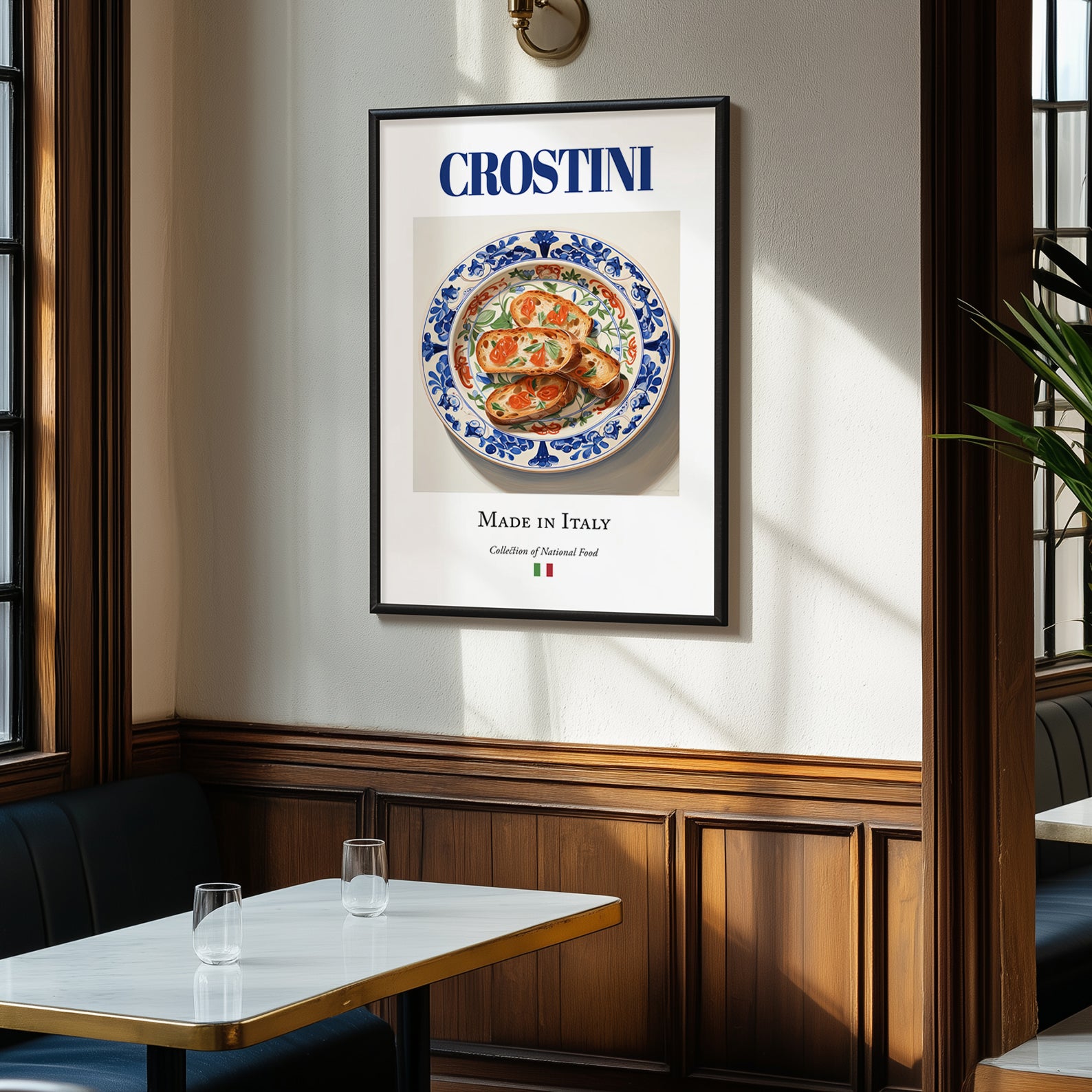 Crostini – Italian Dish, Café Poster, clean layout with no caption