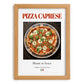 Pizza Caprese – Italian Pizza, Restaurant Illustration, set in oak frame