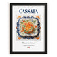 Cassata – Italian Dessert Dish, Restaurant Poster, in sleek black frame