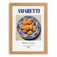 Amaretti – Italian Dessert Dish, Fine Dining Restaurant Illustration, set in oak frame