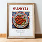 Salsiccia – Italian Meat Dish, Restaurant Print, in wooden frame leaning on the floor