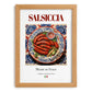 Salsiccia – Italian Meat Dish, Restaurant Print, set in oak frame