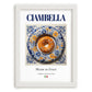 Ciambella – Italian Dessert Dish, Farmhouse Kitchen Wall Art, placed in minimal white frame