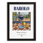 Barolo – Italian Red Wine, Wine Bar Painting, in sleek black frame