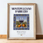 Montepulciano d'Abruzzo – Italian Red Wine, Vinoteca Poster, in wooden frame leaning on the floor