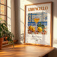 Limoncello – Italian Liqueur Drink, Rooftop Terrace Poster, no-text version framed in wood