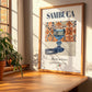Sambuca – Italian Spirit Drink, Beach Bar Print, no-text version framed in wood