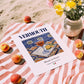 Vermouth – Italian Liqueur Drink, Cocktail Lounge Wall Art, unframed on coastal sand