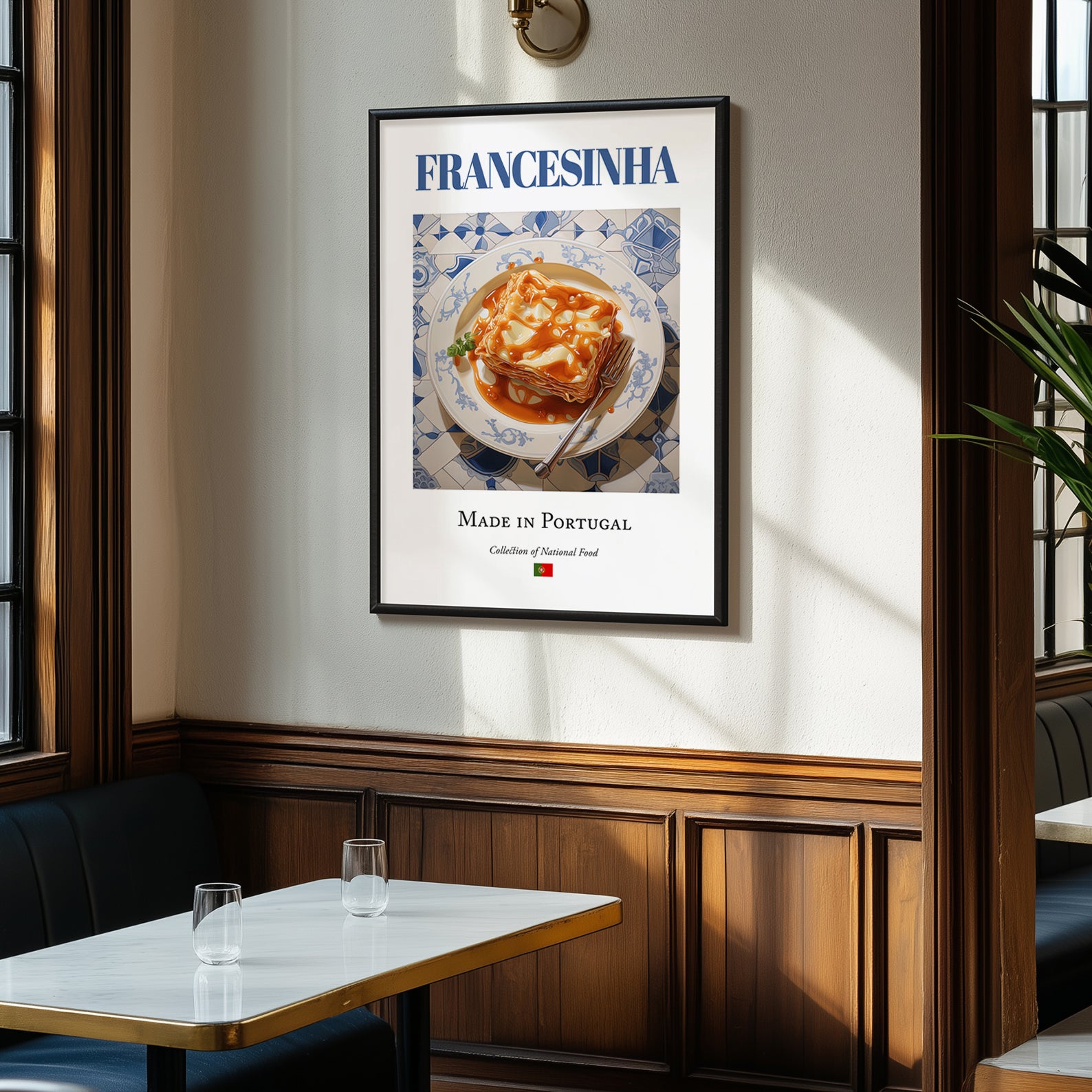 Francesinha – Portuguese Dish, Food Bar Print, clean layout with no caption