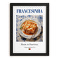 Francesinha – Portuguese Dish, Food Bar Print, in sleek black frame