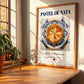 Pastel de nata – Portuguese Dessert Dish, Tavern Poster, no-text version framed in wood