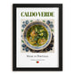 Caldo verde – Portuguese Soup Dish, Restaurant Wall Art, in sleek black frame
