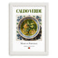 Caldo verde – Portuguese Soup Dish, Restaurant Wall Art, placed in minimal white frame