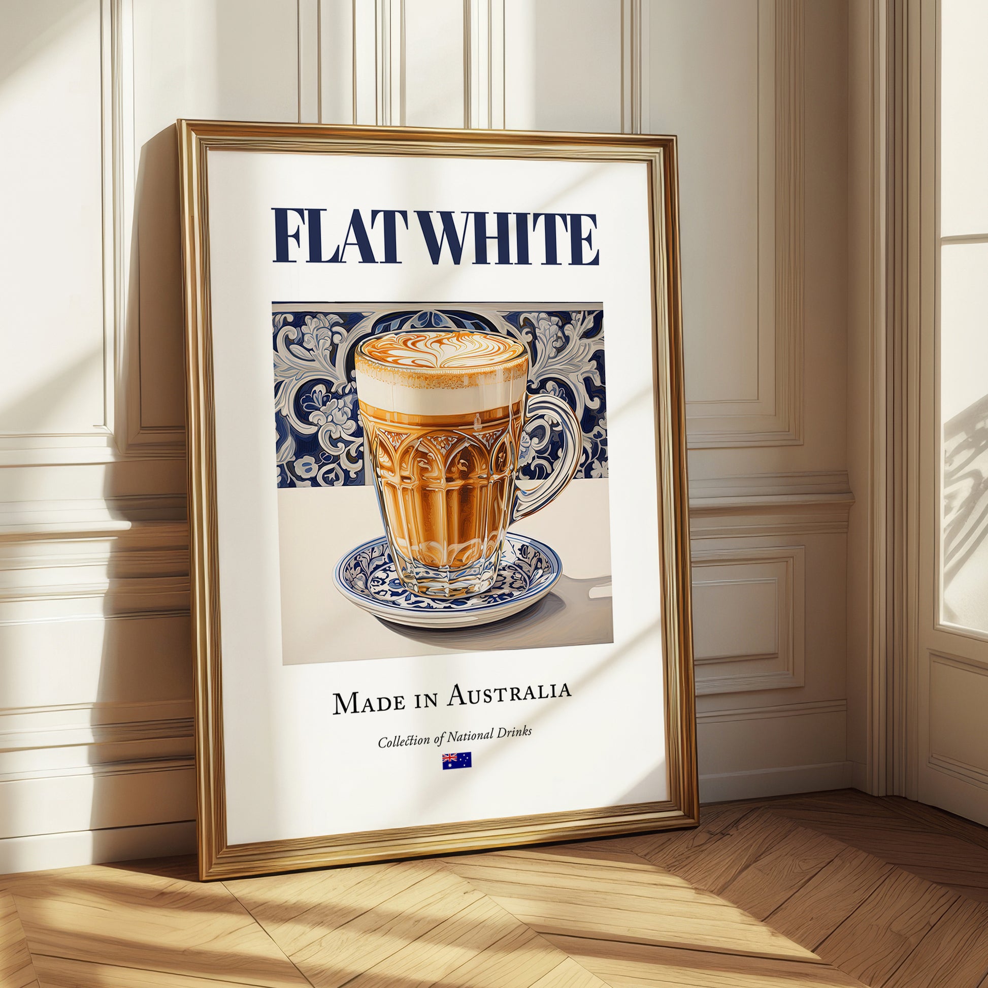 Flat White – Australian Coffee, Street Café Print