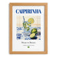 Caipirinha – Brazilian Cocktail Drink, Hotel Lobby Still Life, set in oak frame