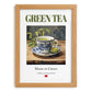 Green Tea – Chinese Tea, Tea Room Wall Art, set in oak frame
