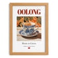 Oolong – Chinese Tea, Tea Lounge Print, set in oak frame