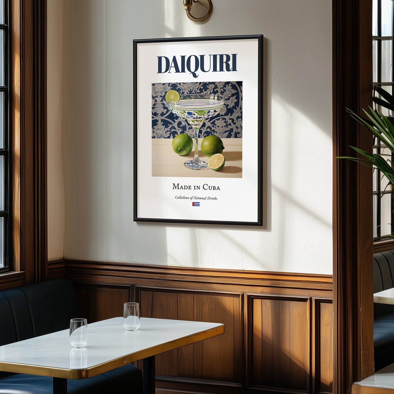 Daiquiri – Cuban Cocktail Drink, Rooftop Terrace Print, clean layout with no caption