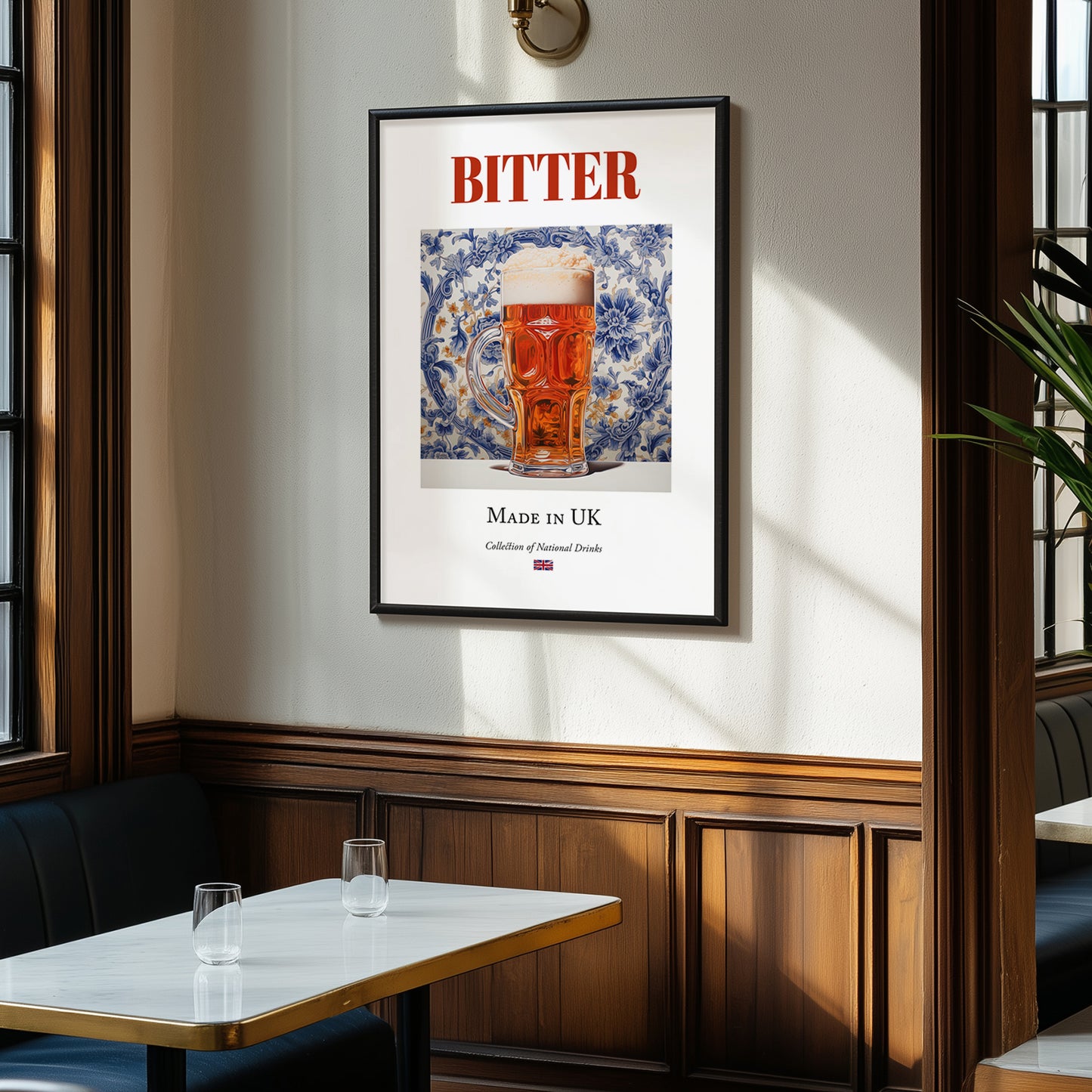 Bitter – English Beer, Brauhaus Poster, clean layout with no caption